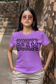 Adulting Is a Scam Graphic T-Shirt – Playful Sarcastic Statement Tee