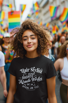 Badass Hair Stylist T-Shirt – Comfortable & Stylish Tee for Salon Professionals