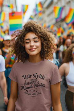 Badass Hair Stylist T-Shirt – Comfortable & Stylish Tee for Salon Professionals