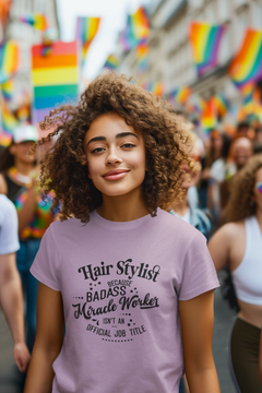 Badass Hair Stylist T-Shirt – Comfortable & Stylish Tee for Salon Professionals