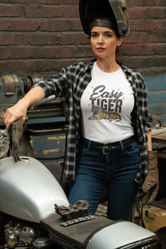 Easy Tiger Graphic T-Shirt – Vintage Tiger Strength & Calm Confidence Tee