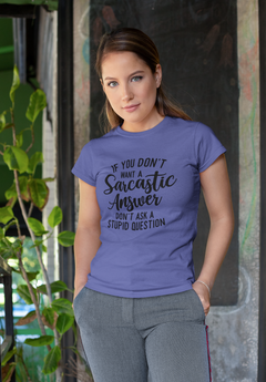 Sarcastic Answer Graphic Tee - For Witty Comebacks