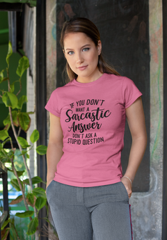 Sarcastic Answer Graphic Tee - For Witty Comebacks