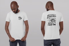 Just Because It’s a Bad Idea Graphic Tee – Funny Skull Quote T-Shirt