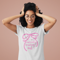 Currently Crashing Out Graphic Tee – Funny Relatable Quote T-Shirt