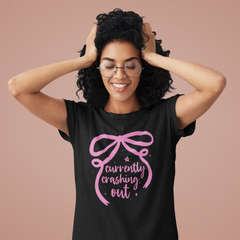 Currently Crashing Out Graphic Tee – Funny Relatable Quote T-Shirt