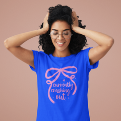 Currently Crashing Out Graphic Tee – Funny Relatable Quote T-Shirt