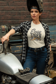 Easy Tiger Graphic T-Shirt – Vintage Tiger Strength & Calm Confidence Tee