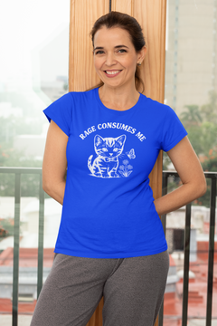 Rage Consumes Me Shirt – Funny Dark Humor Cat Graphic T-Shirt