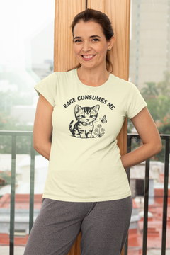 Rage Consumes Me Shirt – Funny Dark Humor Cat Graphic T-Shirt