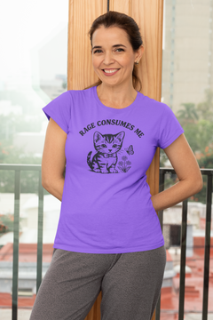 Rage Consumes Me Shirt – Funny Dark Humor Cat Graphic T-Shirt